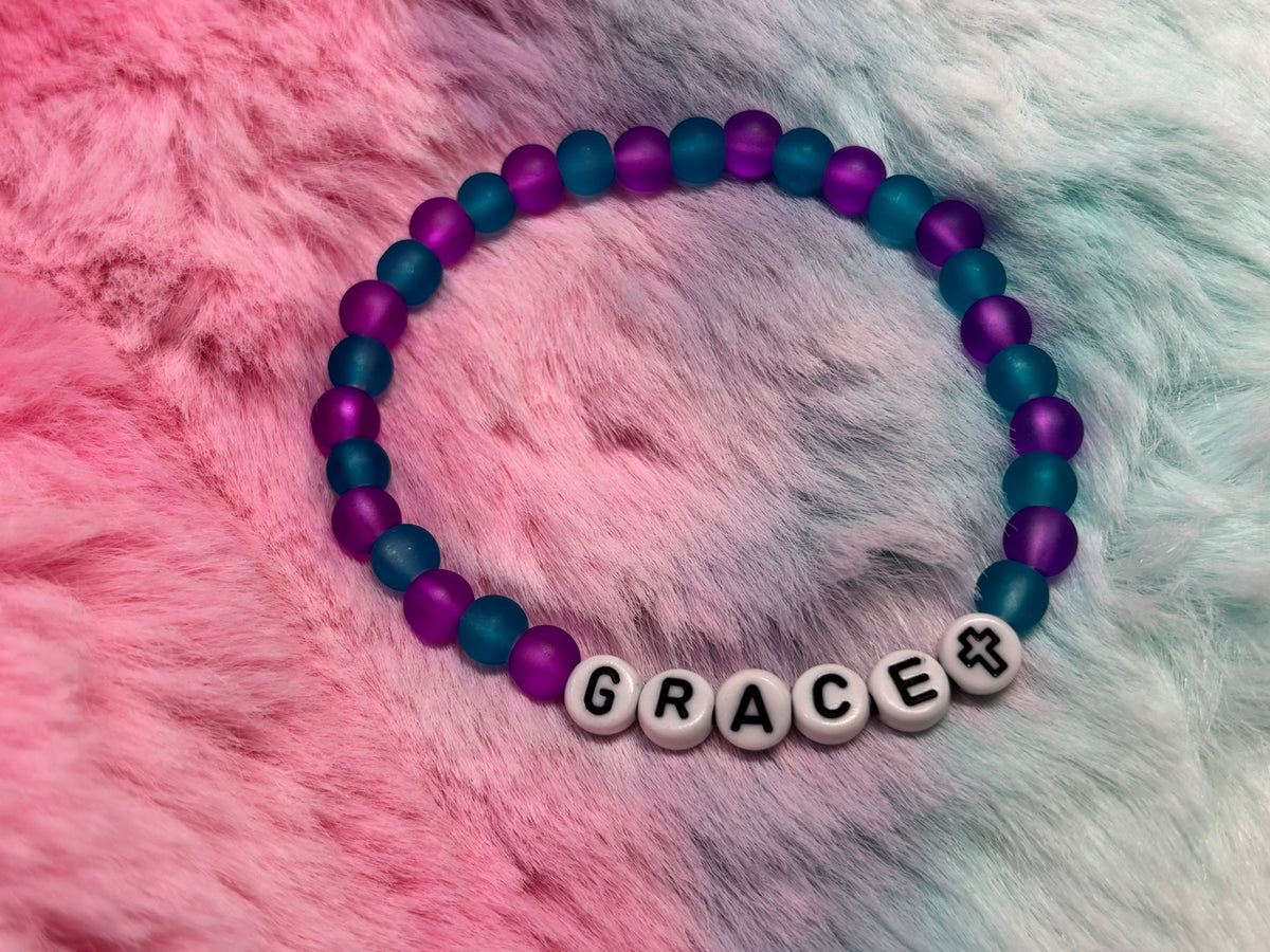 Grace Letter Beads Stretch Bracelet