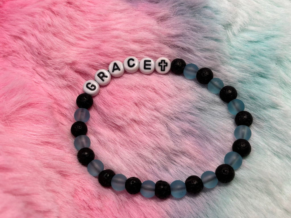 Grace Letter Beads Stretch Bracelet