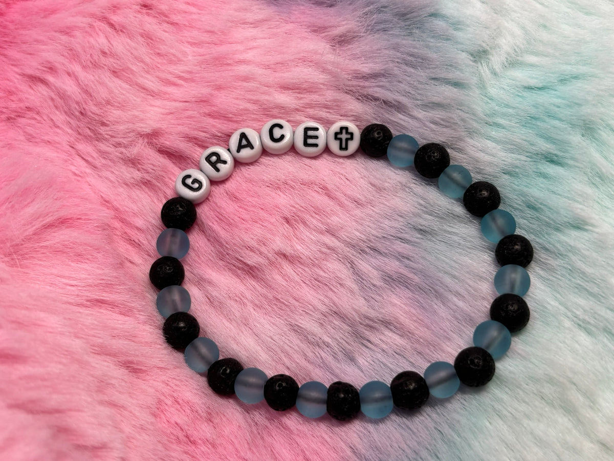 Grace Letter Beads Stretch Bracelet