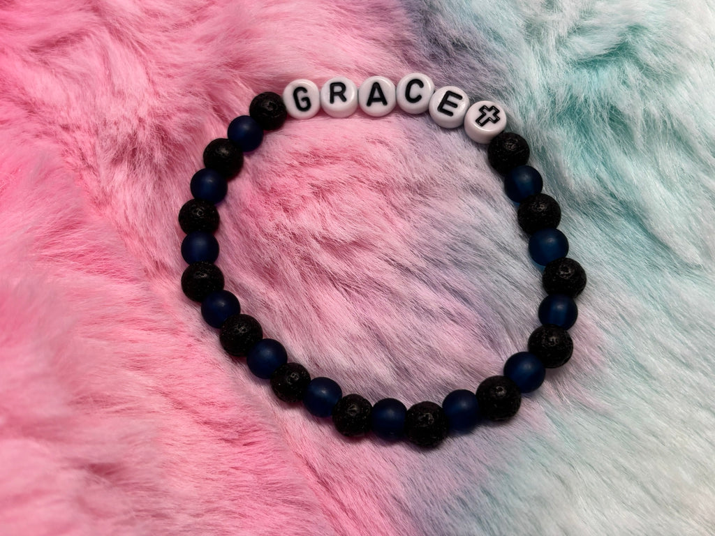 Grace Letter Beads Stretch Bracelet