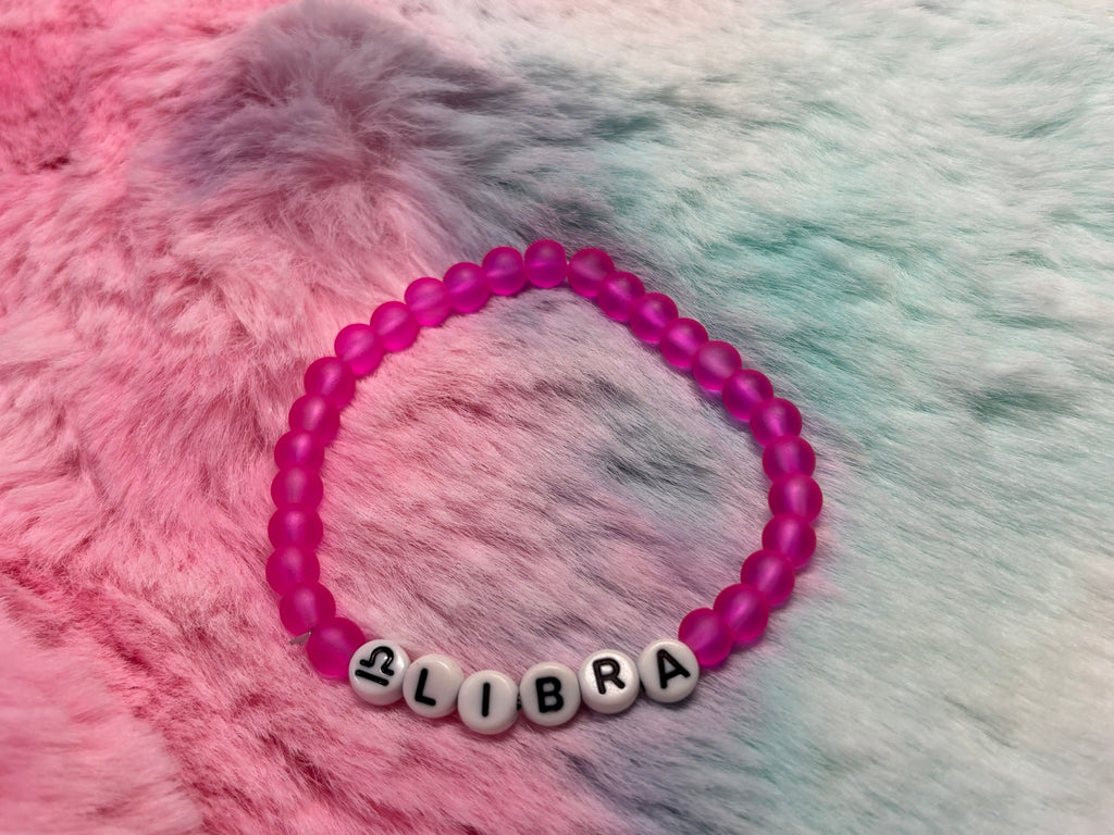 Libra Letter Beads Stretch Bracelet