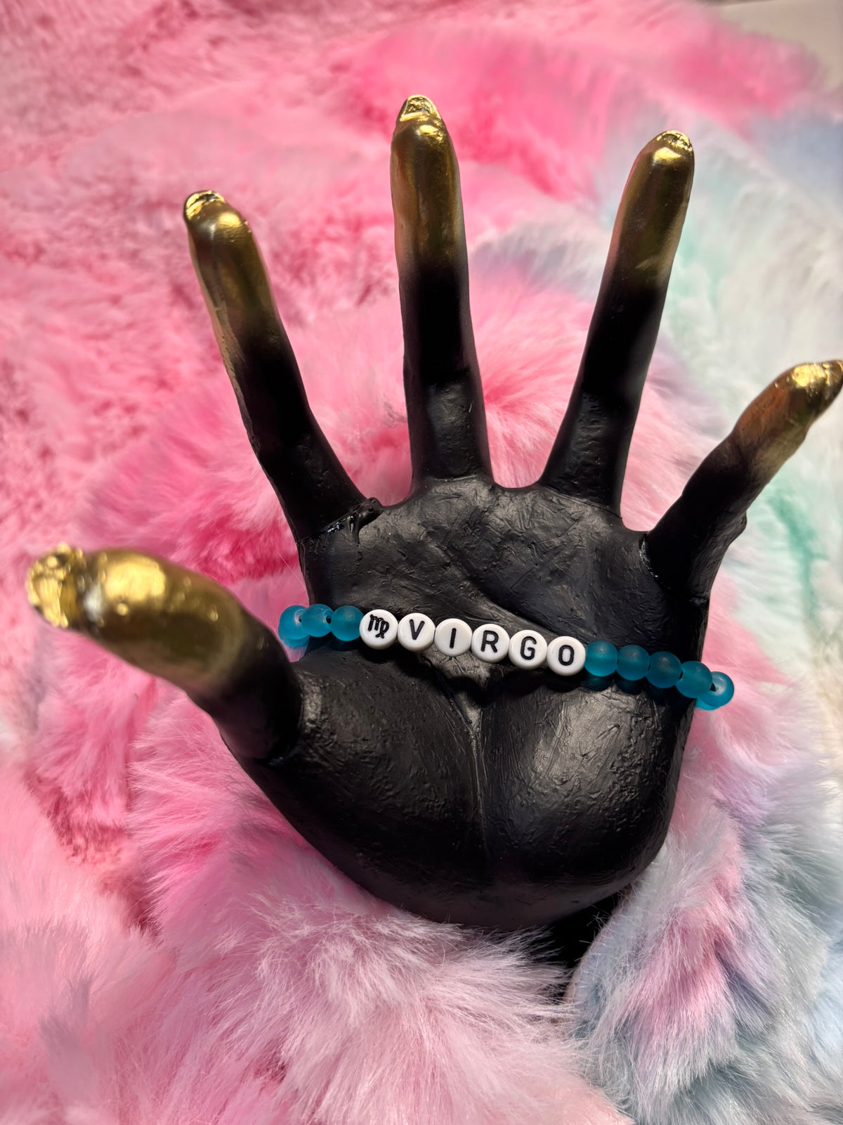 Virgo Letter Beads Stretch Bracelet