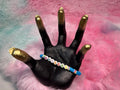 Pisces Clay and Rainbow Letter Bead Stretch Bracelet
