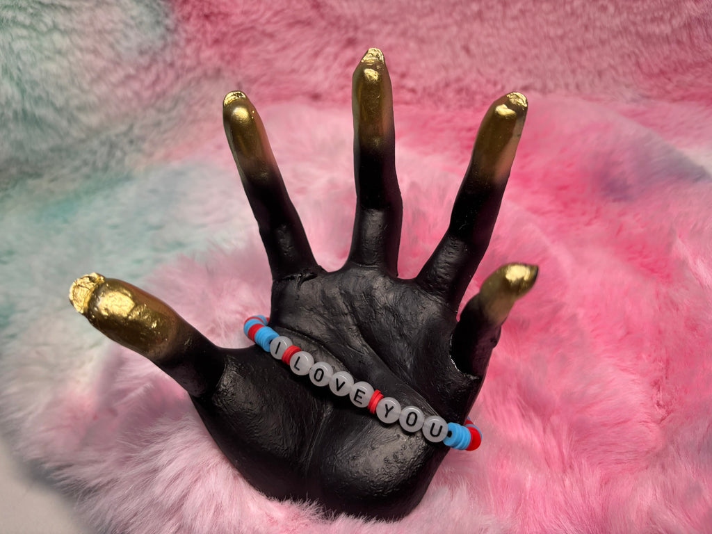 I Love You Glow in the Dark Letter stretch bracelet