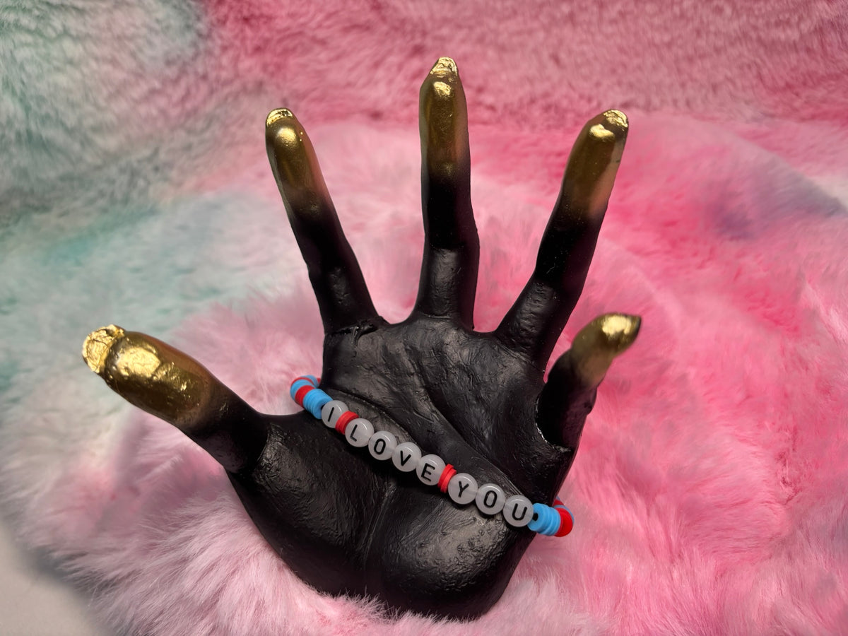 I Love You Glow in the Dark Letter stretch bracelet