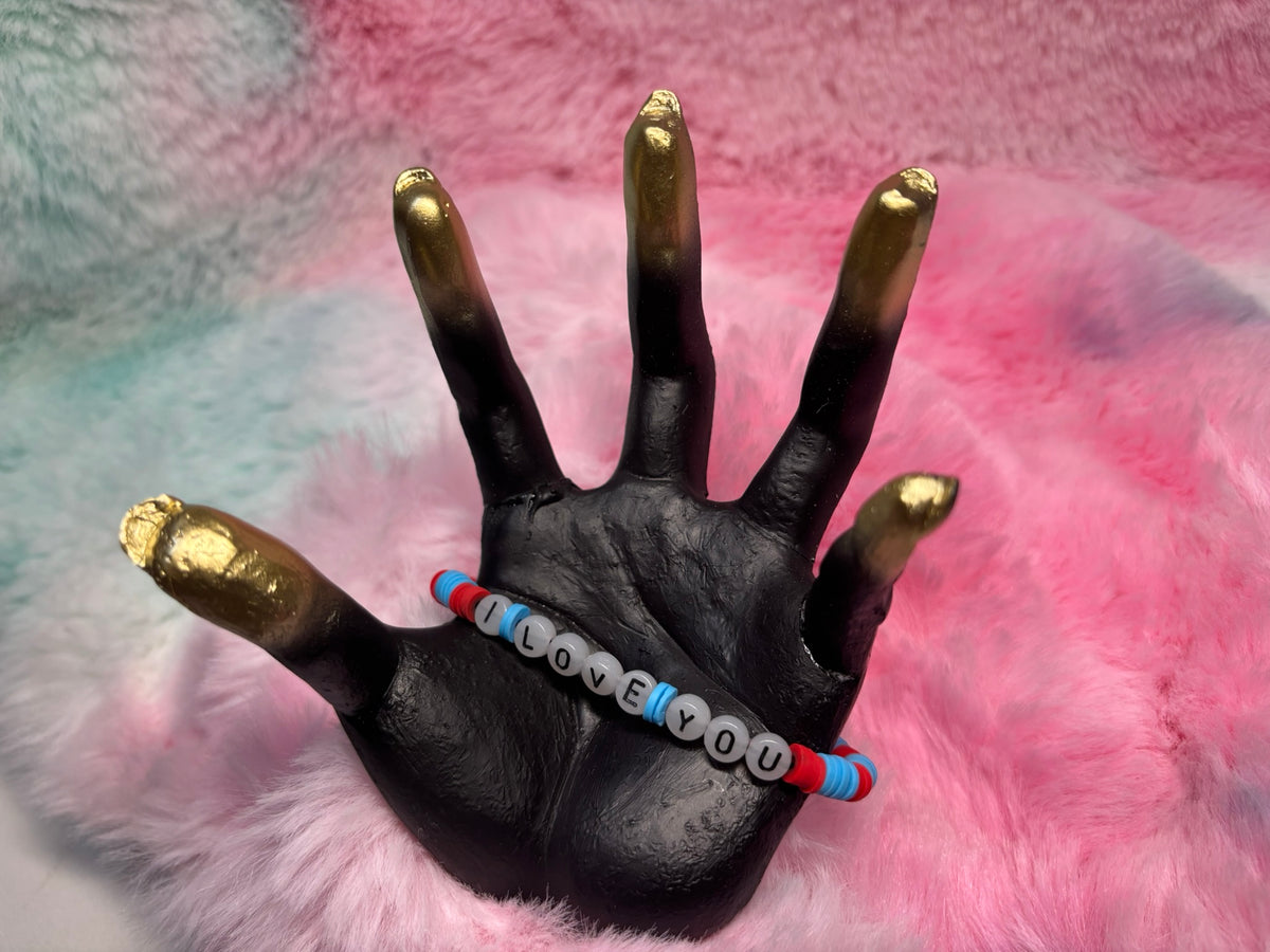 I Love You Glow in the Dark Letter stretch bracelet
