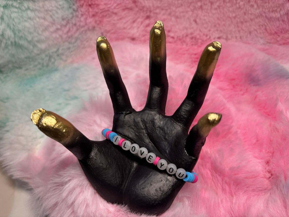 I Love You Glow in the Dark Letter stretch bracelet