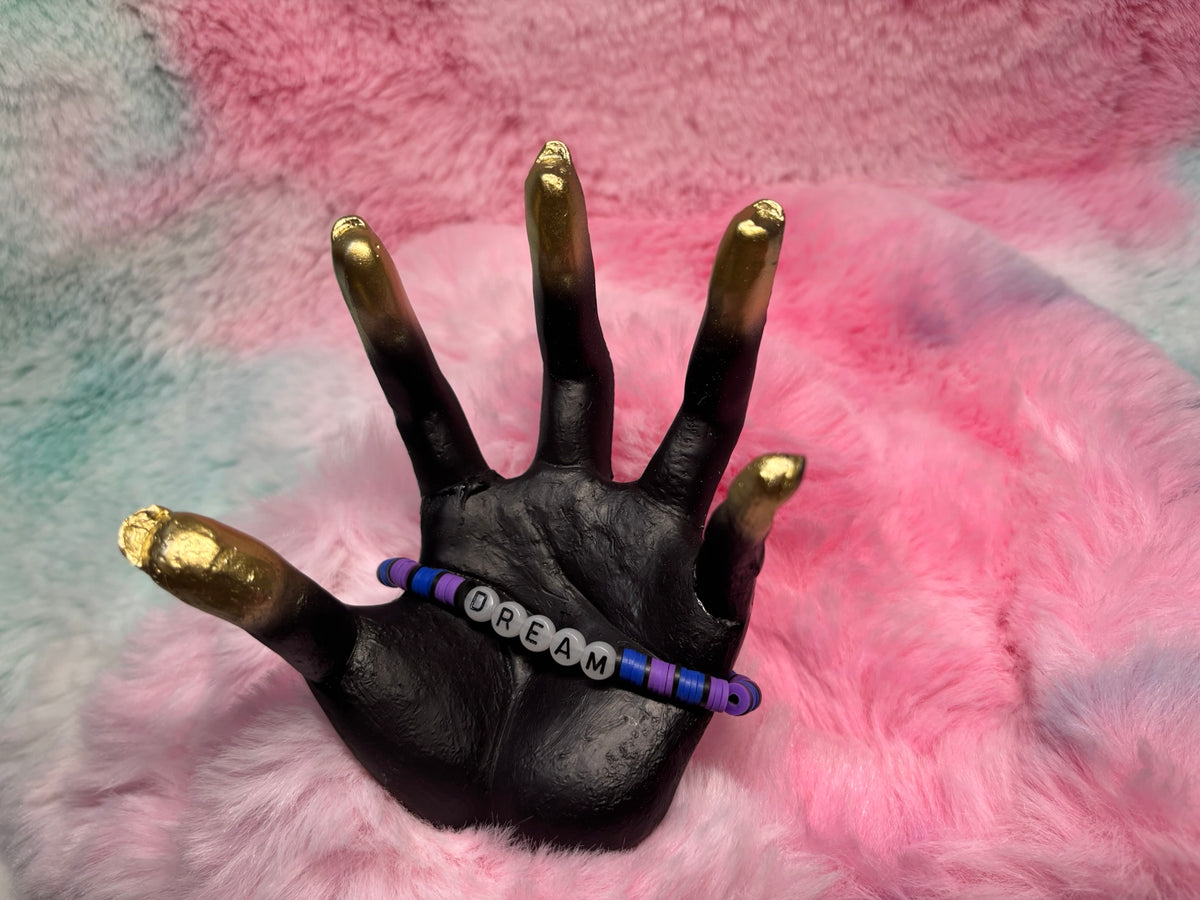 Dream Glow in the Dark Letter stretch bracelet