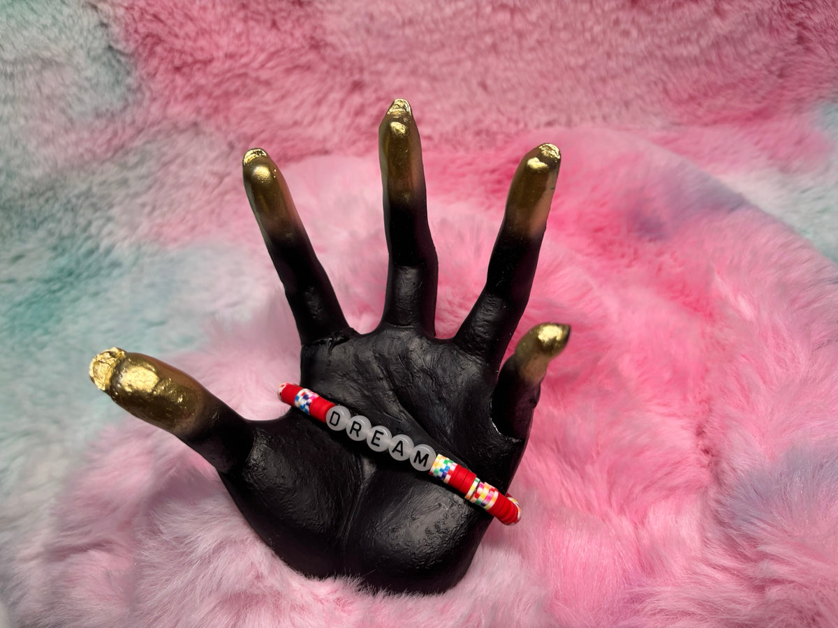 Dream Glow in the Dark Letter stretch bracelet