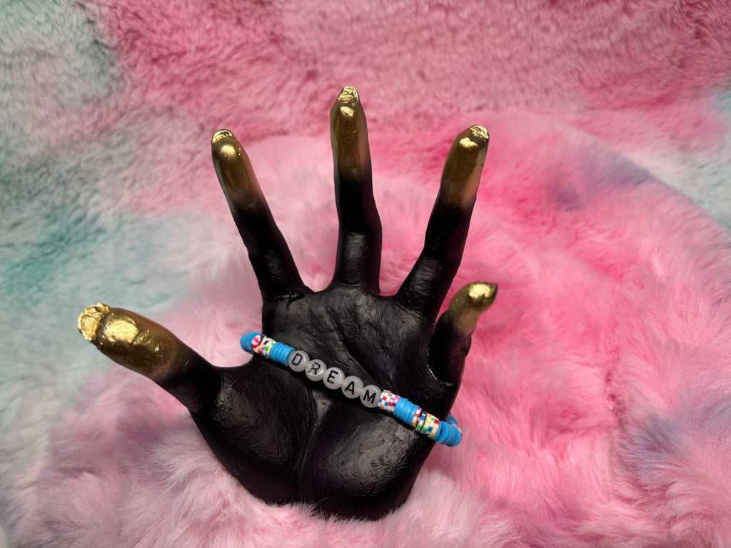 Dream Glow in the Dark Letter stretch bracelet