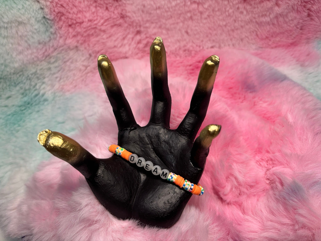 Dream Glow in the Dark Letter stretch bracelet