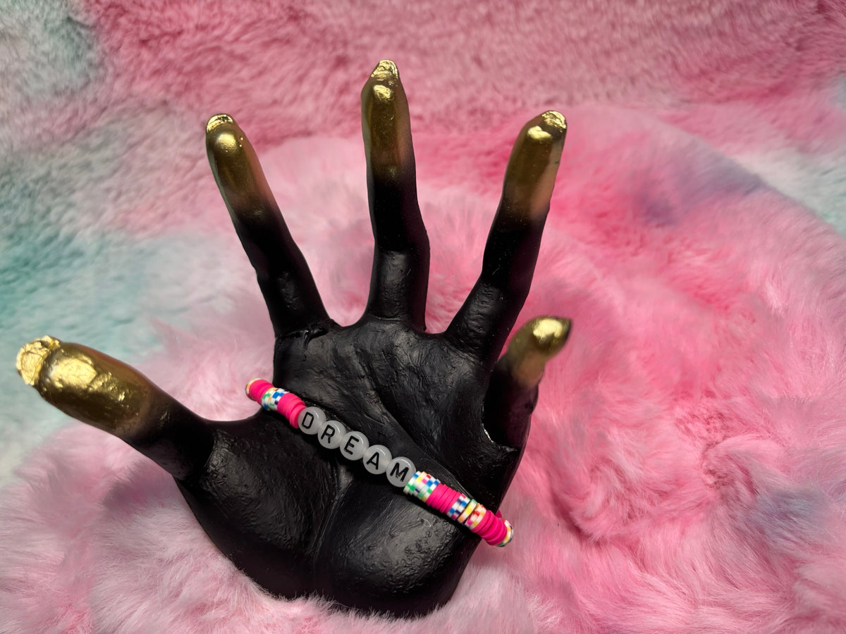 Dream Glow in the Dark Letter stretch bracelet