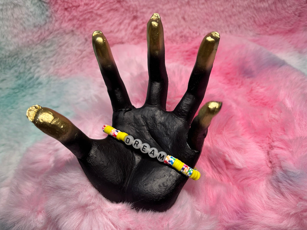Dream Glow in the Dark Letter stretch bracelet