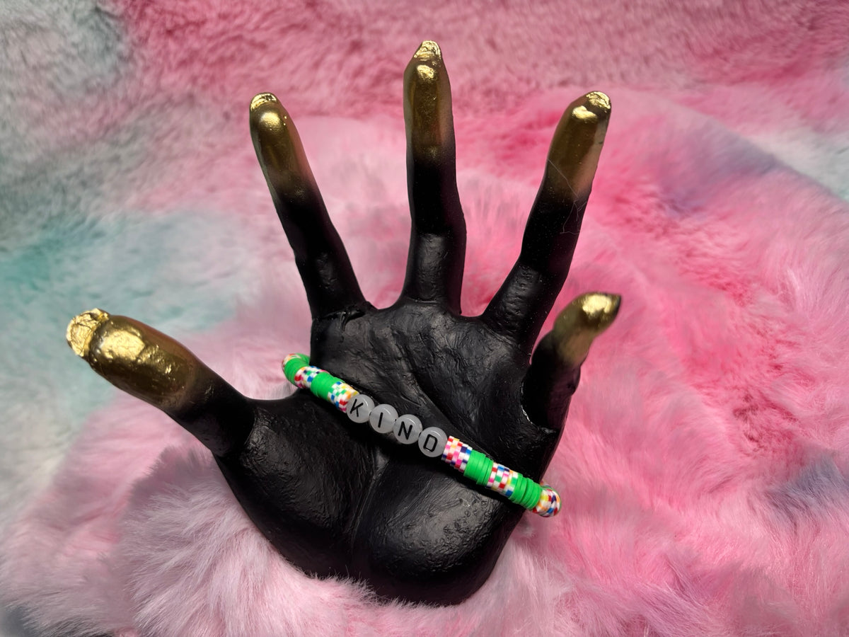 Kind Glow in the Dark Letter stretch bracelet