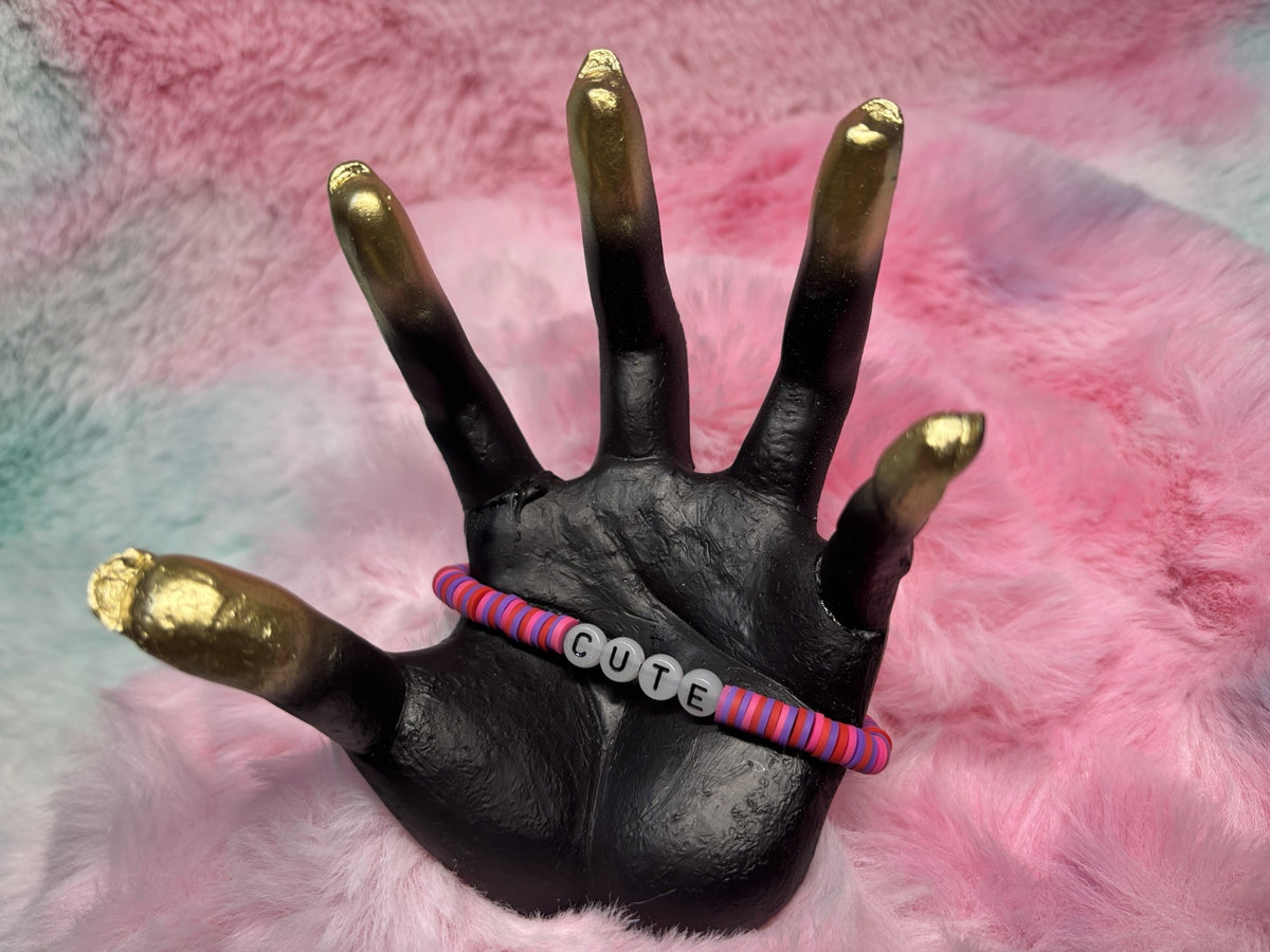 Cute Glow in the Dark Letter stretch bracelet