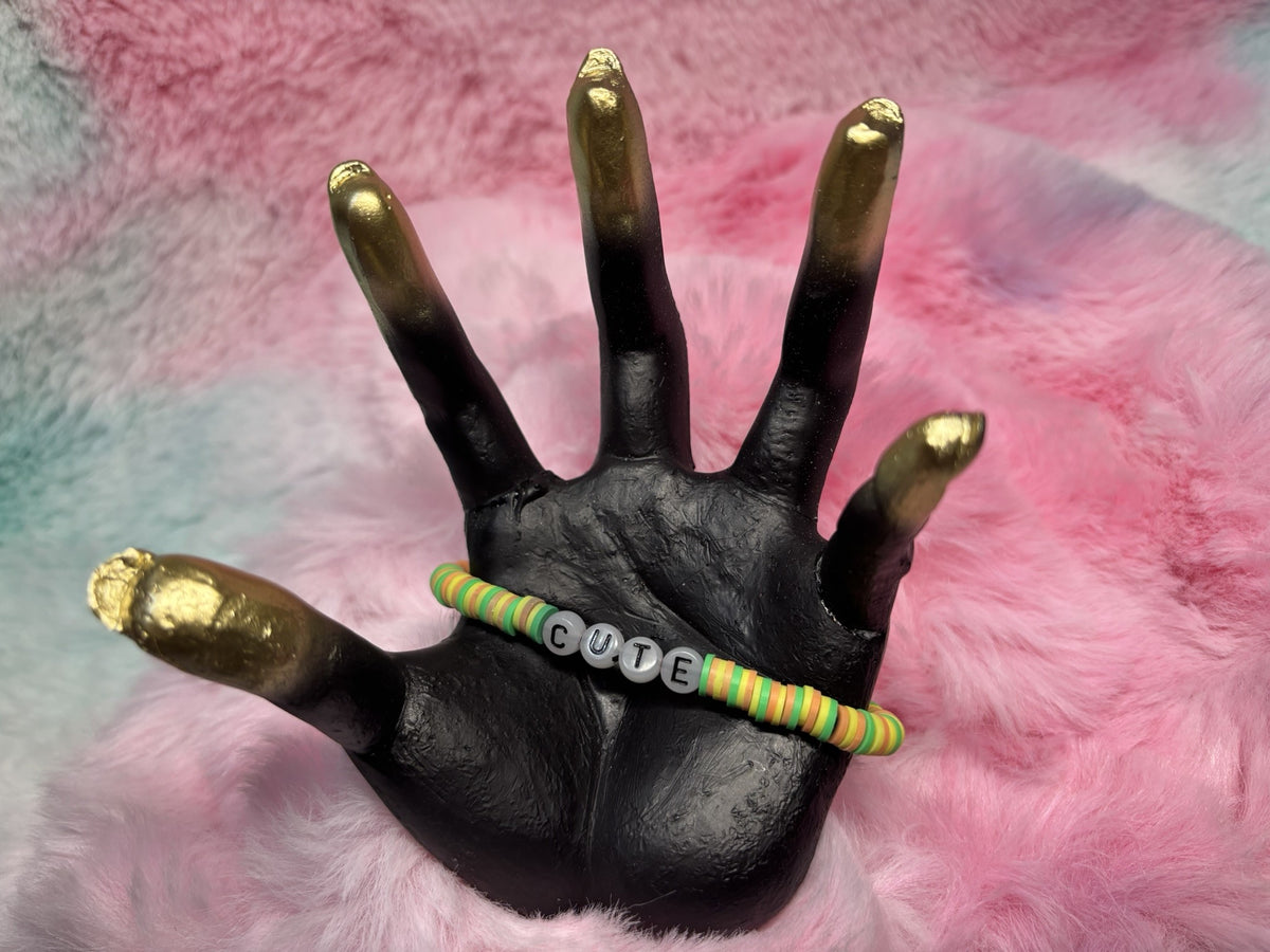 Cute Glow in the Dark Letter stretch bracelet