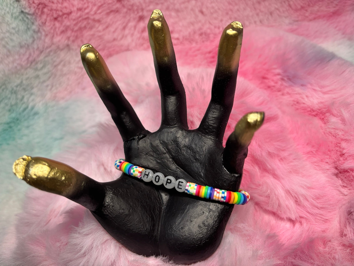 Hope Glow in the Dark Letter stretch bracelet