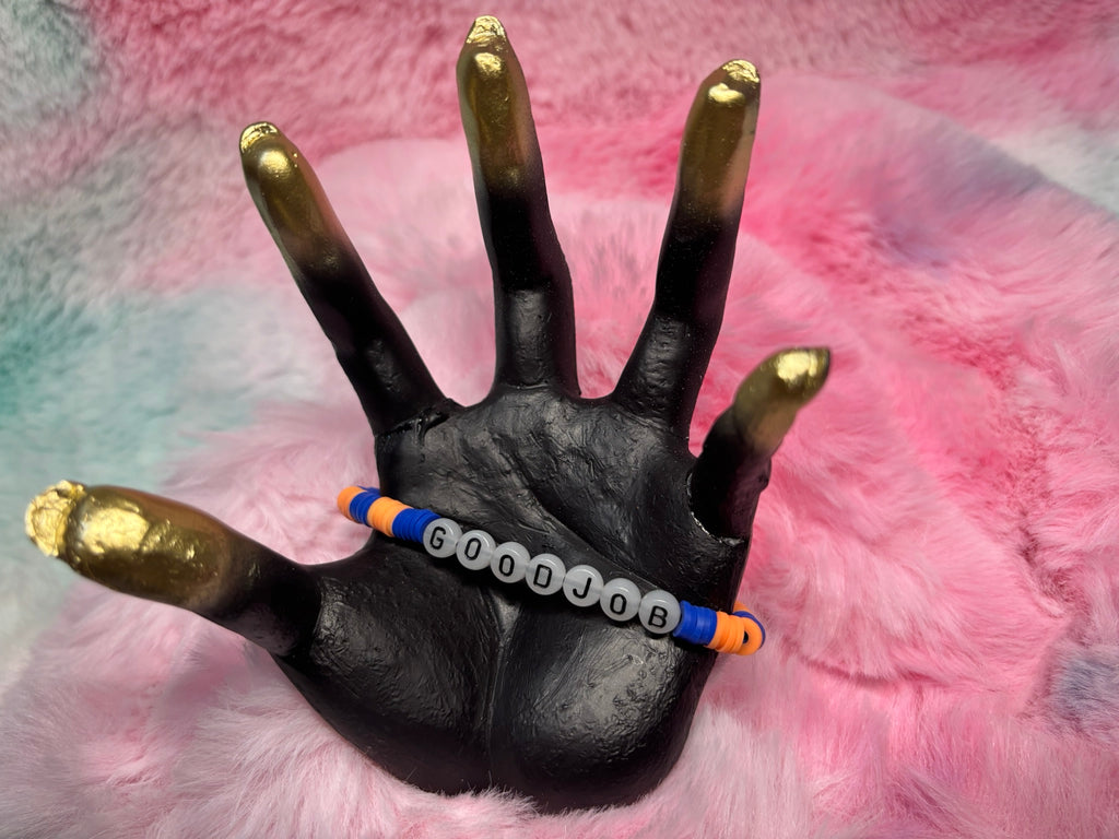 Good Job Glow in the Dark Letter stretch bracelet