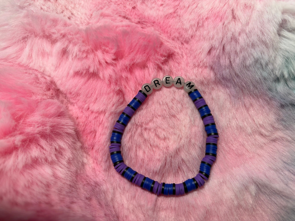 Dream Glow in the Dark Letter stretch bracelet