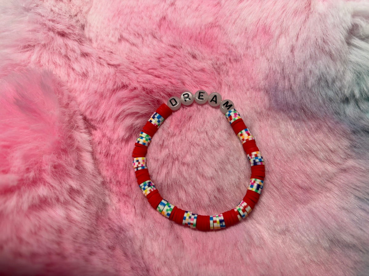 Dream Glow in the Dark Letter stretch bracelet