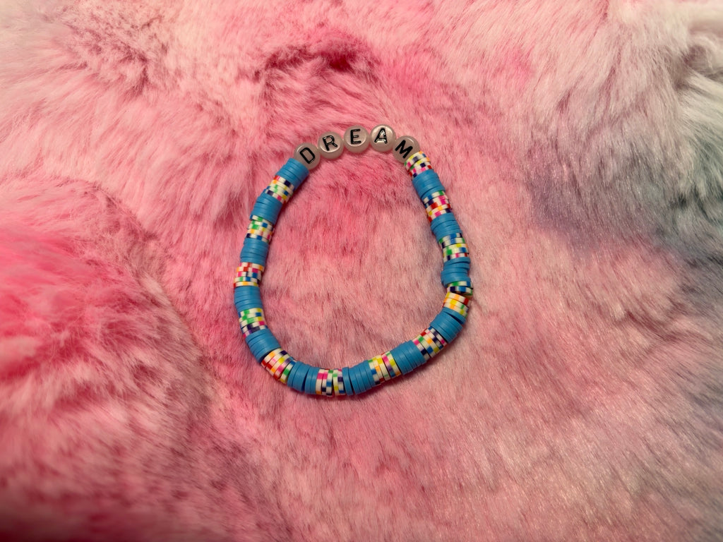 Dream Glow in the Dark Letter stretch bracelet
