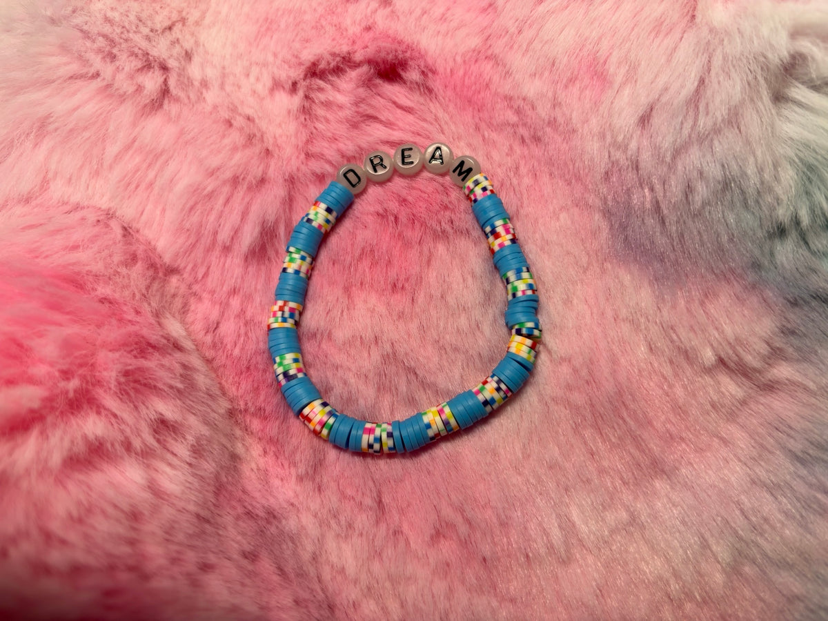 Dream Glow in the Dark Letter stretch bracelet