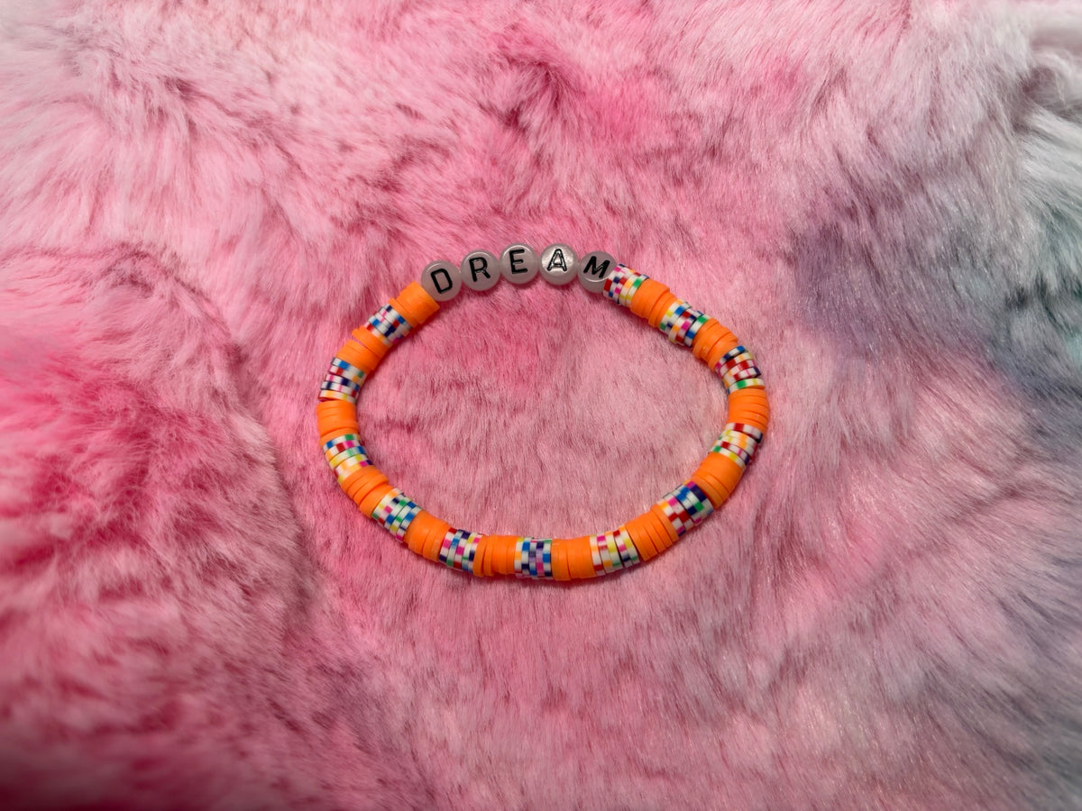 Dream Glow in the Dark Letter stretch bracelet
