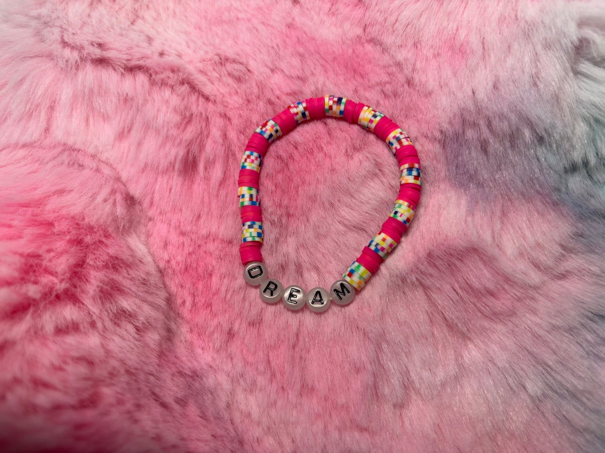 Dream Glow in the Dark Letter stretch bracelet