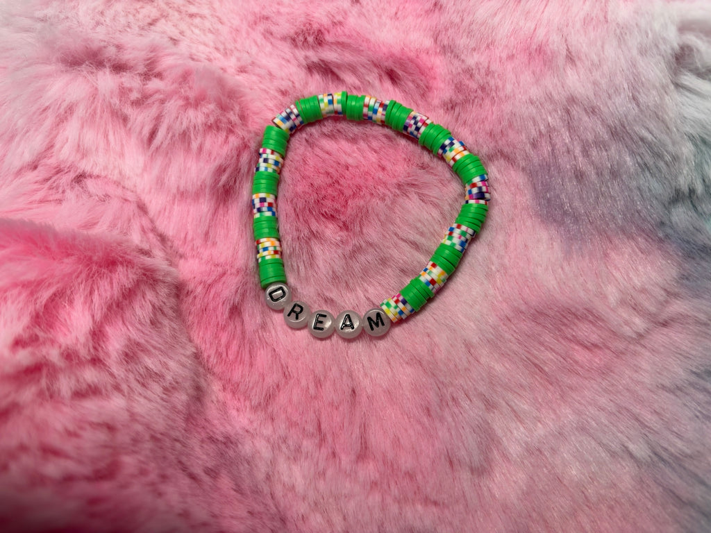 Dream Glow in the Dark Letter stretch bracelet