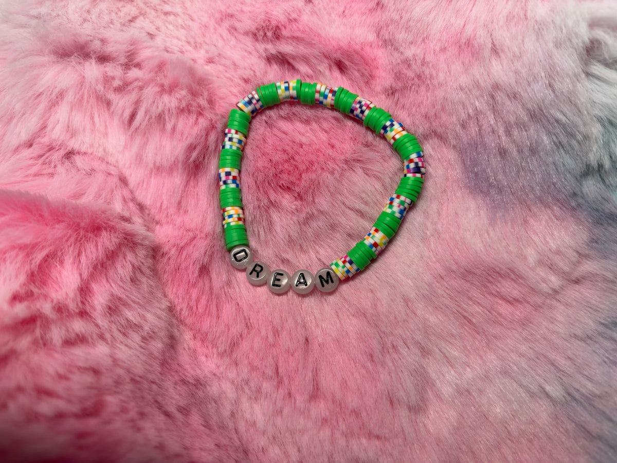 Dream Glow in the Dark Letter stretch bracelet