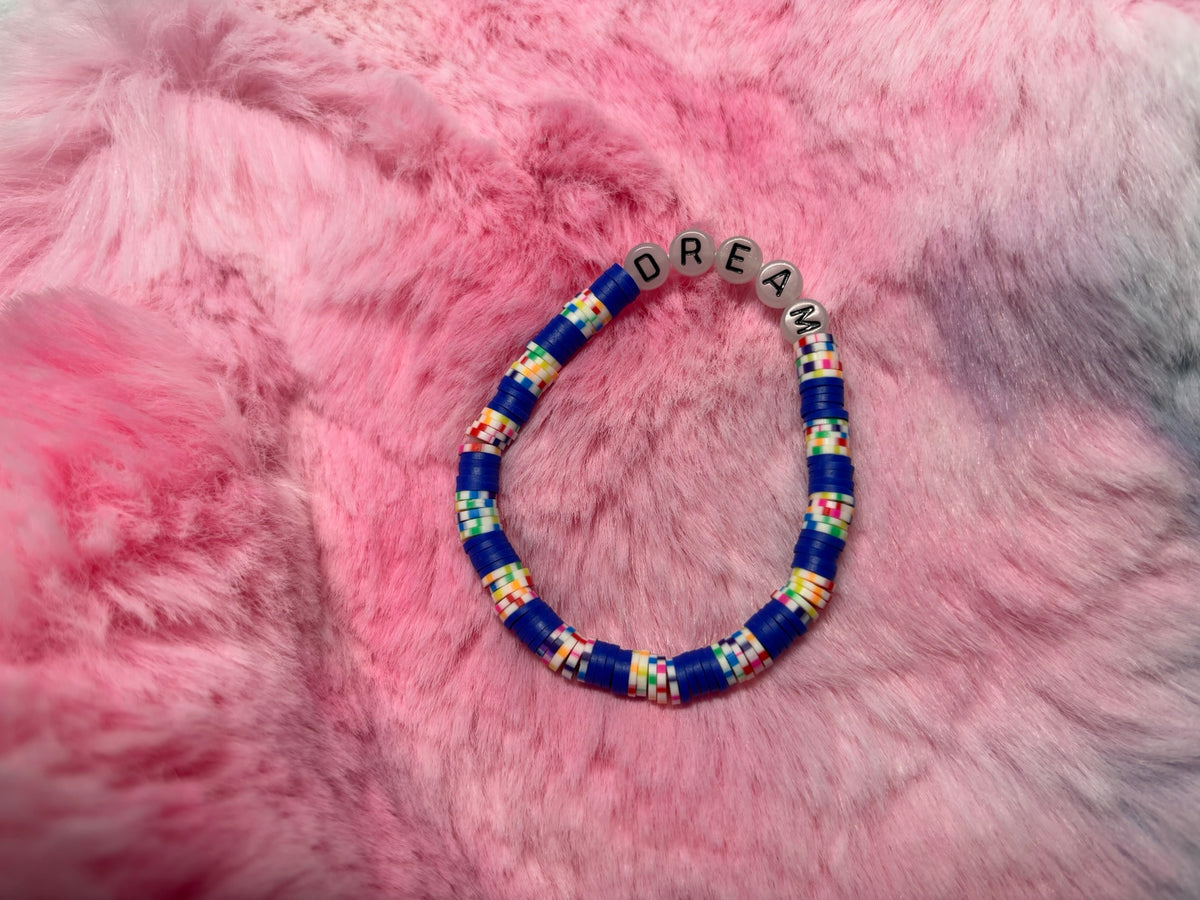 Dream Glow in the Dark Letter stretch bracelet