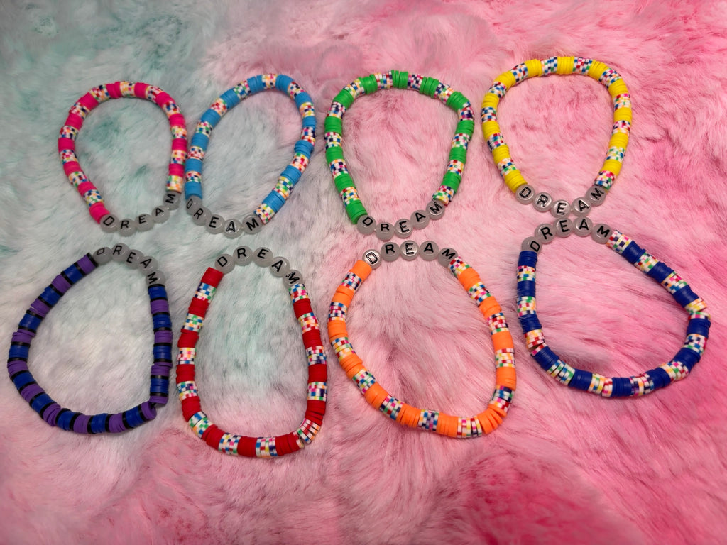 Dream Glow in the Dark Letter stretch bracelet