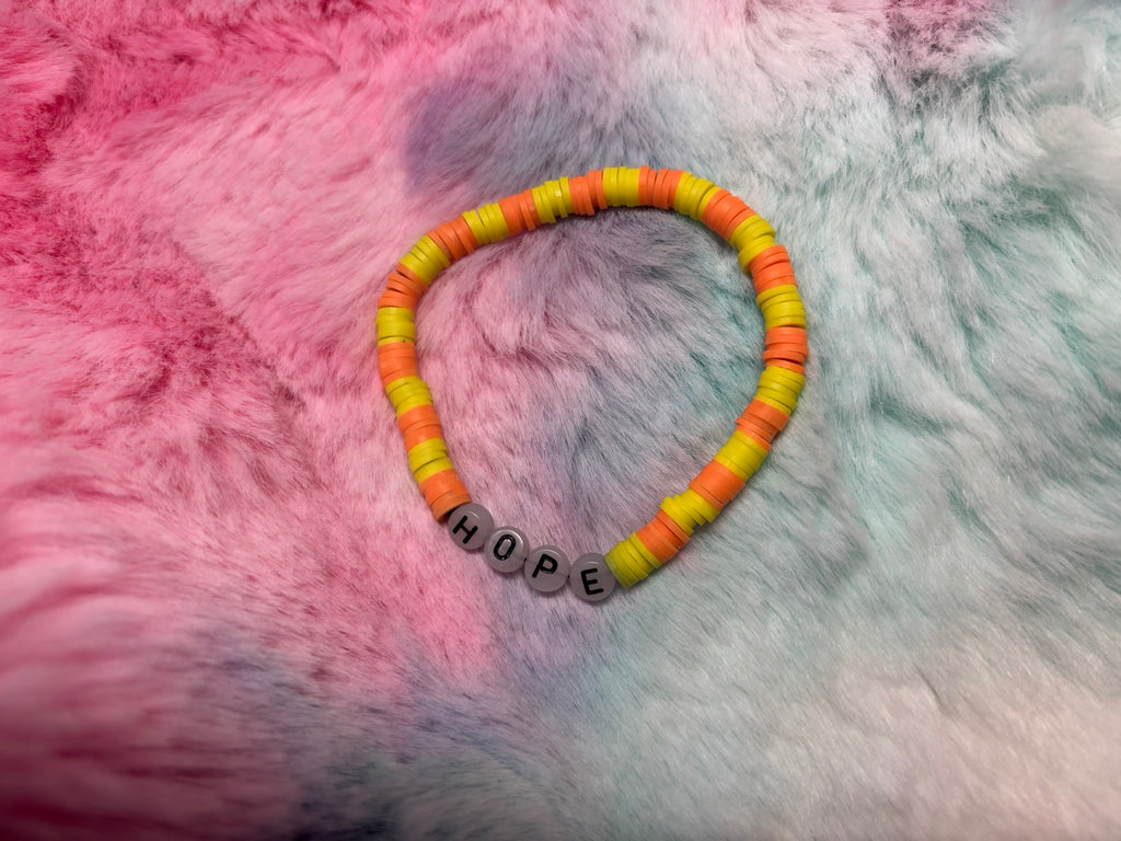 Hope Glow in the Dark Letter stretch bracelet