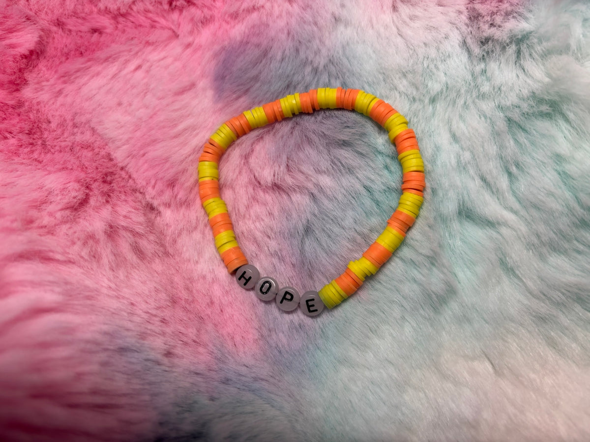 Hope Glow in the Dark Letter stretch bracelet