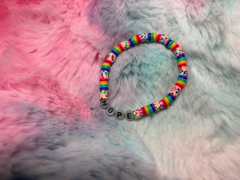 Hope Glow in the Dark Letter stretch bracelet