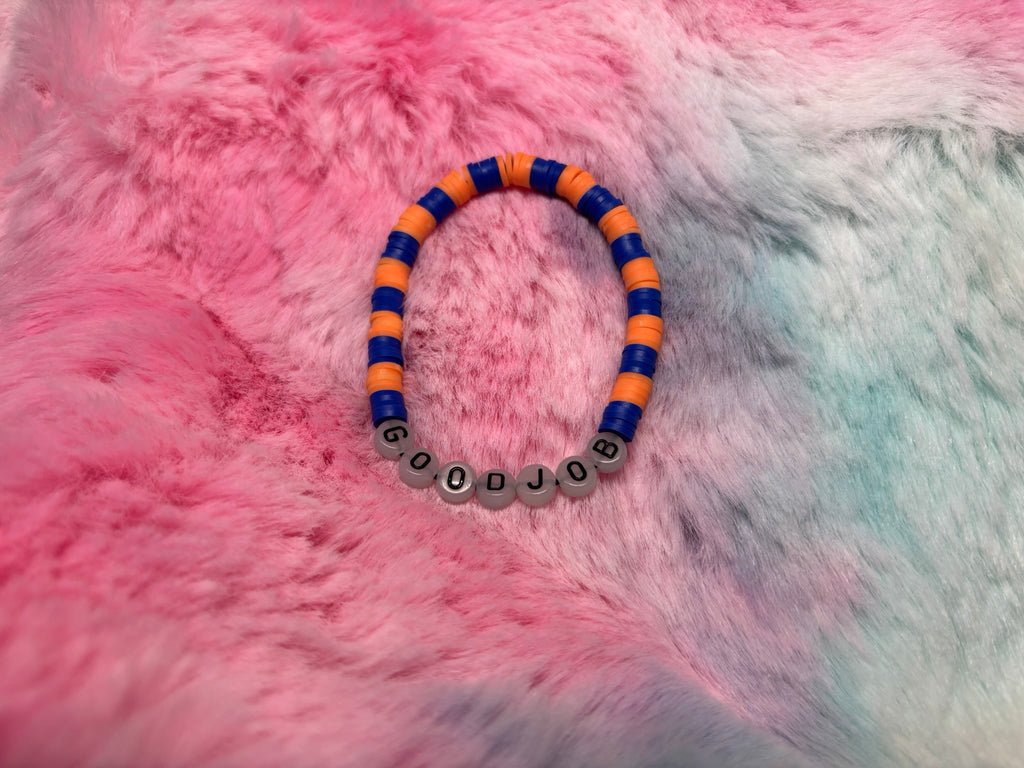 Good Job Glow in the Dark Letter stretch bracelet