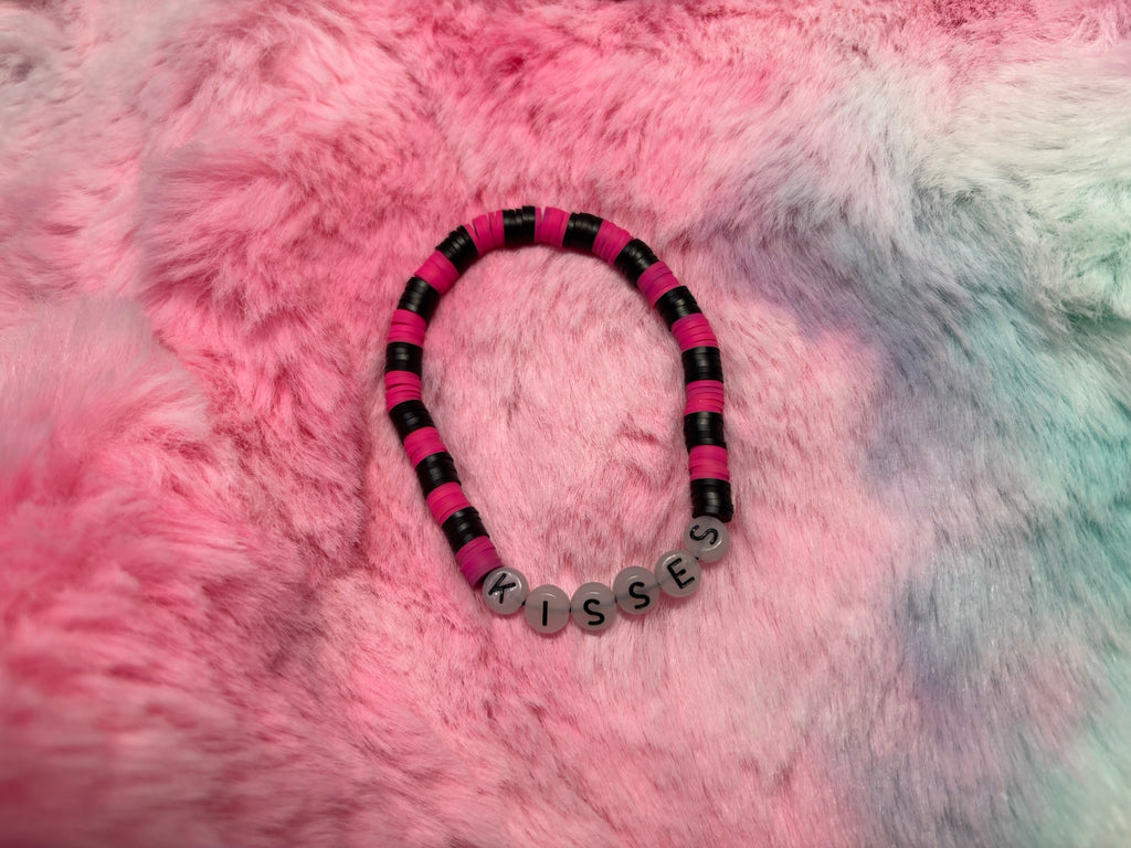 Kisses Glow in the Dark Letter Stretch Bracelet