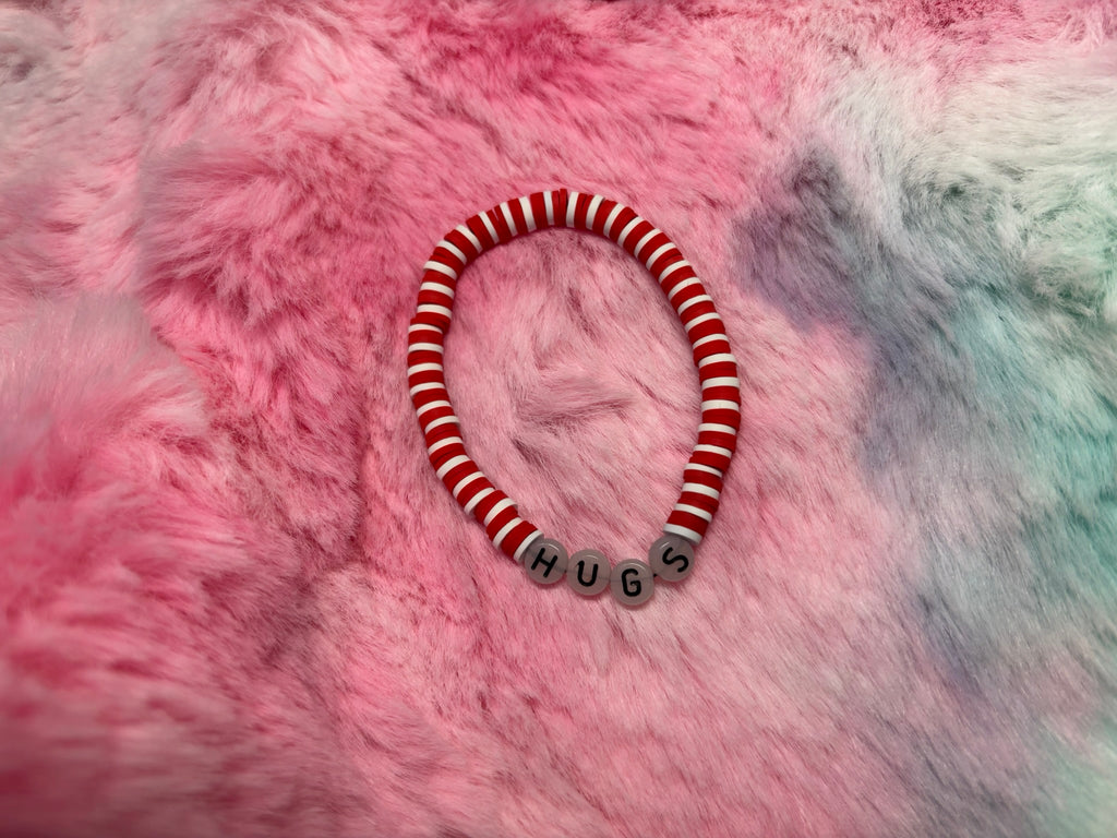 Hugs Glow in the Dark Letter Stretch Bracelet