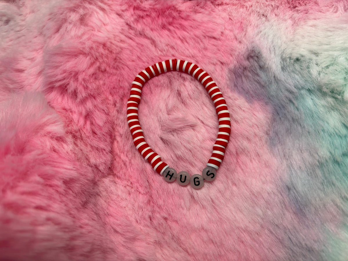 Hugs Glow in the Dark Letter Stretch Bracelet