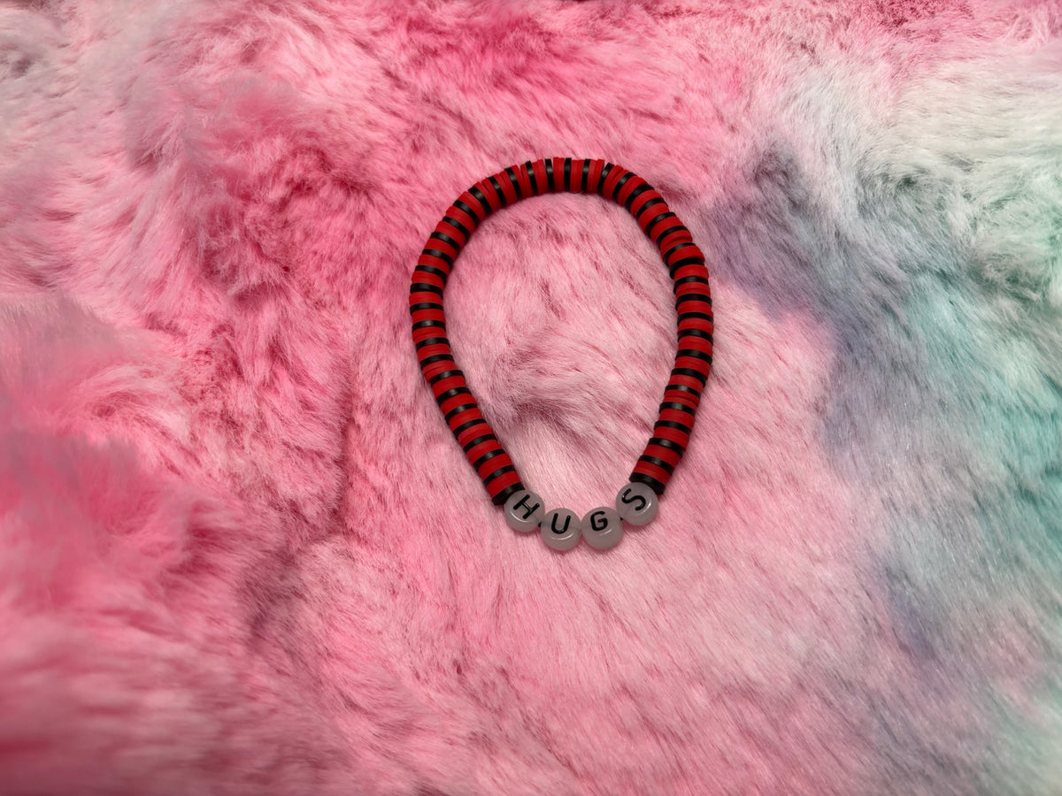 Hugs Glow in the Dark Letter Stretch Bracelet