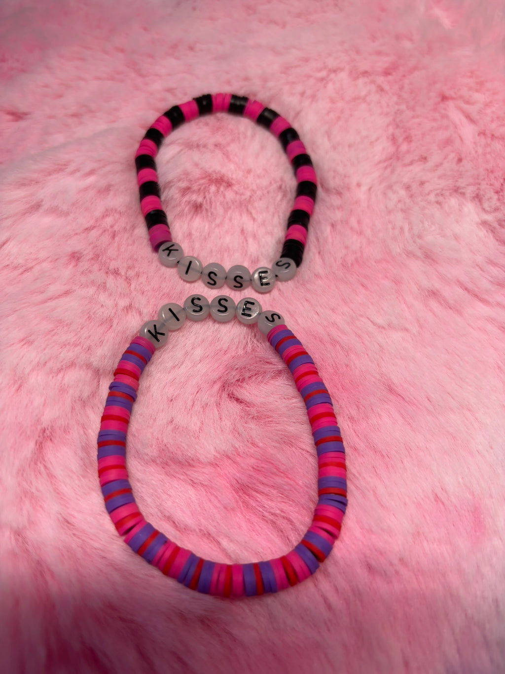 Kisses Glow in the Dark Letter Stretch Bracelet