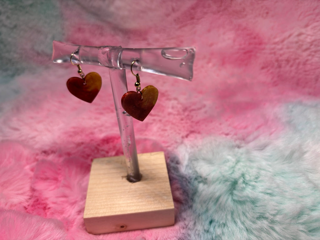 Heart Hook Dangle Earrings