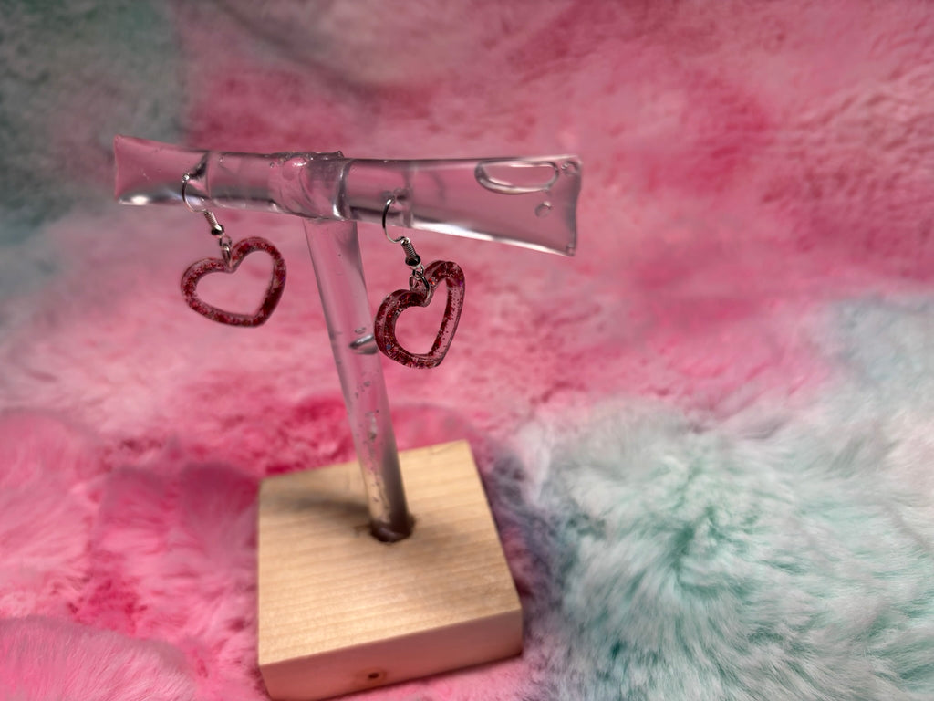 Hollow Heart Hook Dangle Earrings