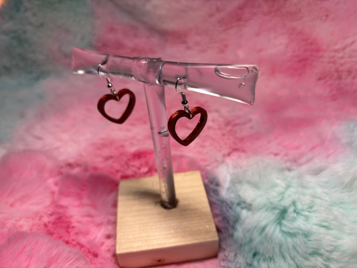 Hollow Heart Hook Dangle Earrings