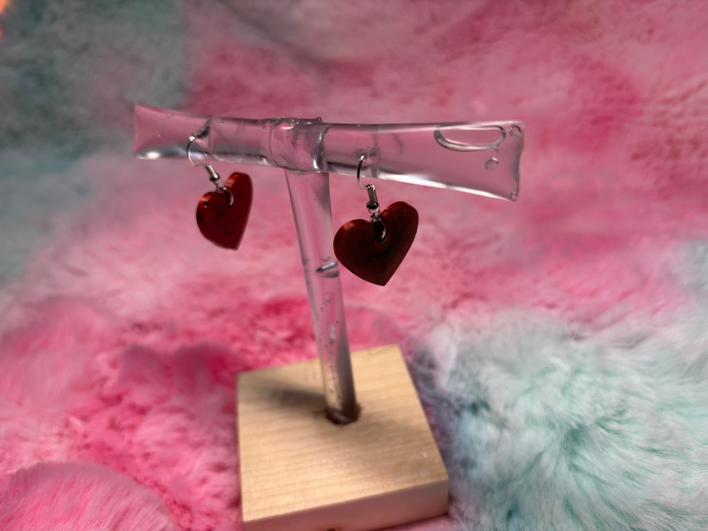 Heart Hook Dangle Earrings