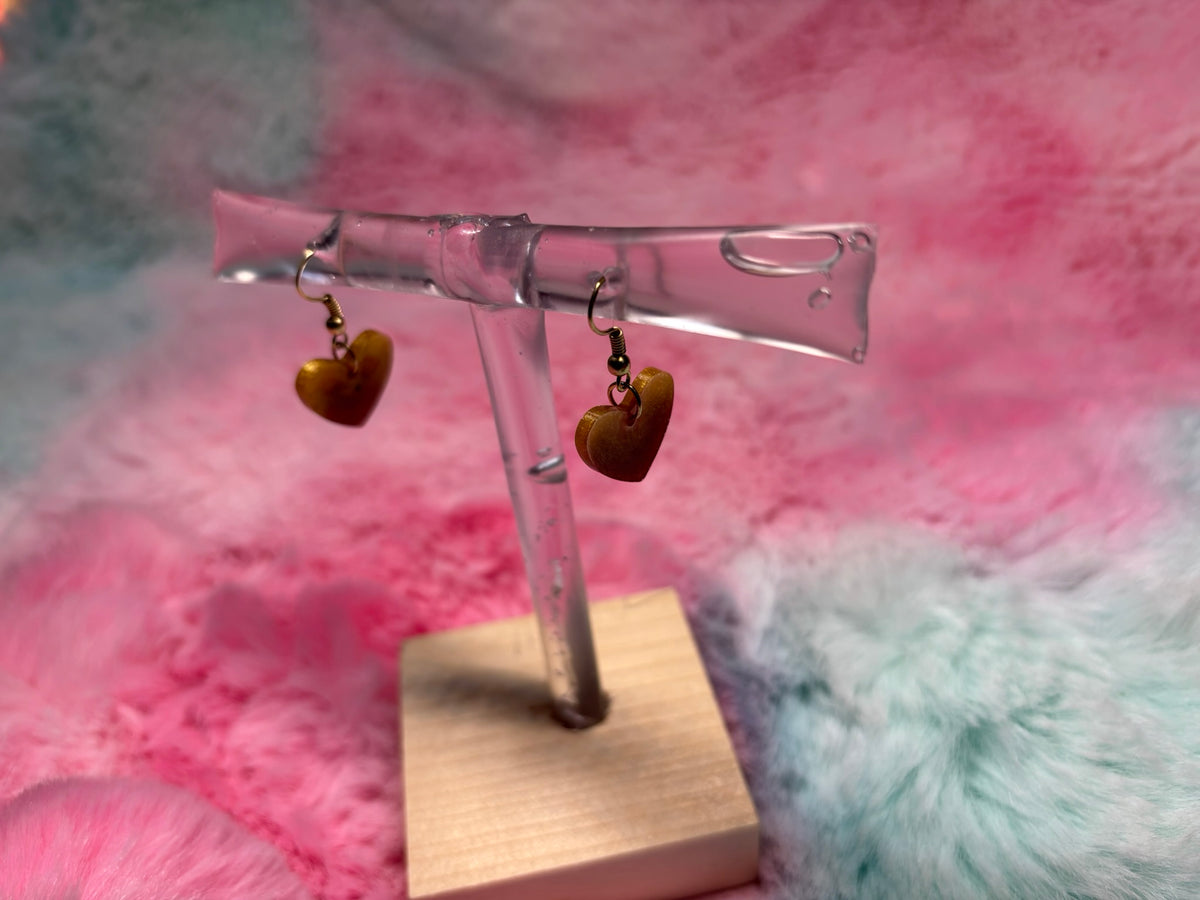Small Heart Hook Dangle Earrings