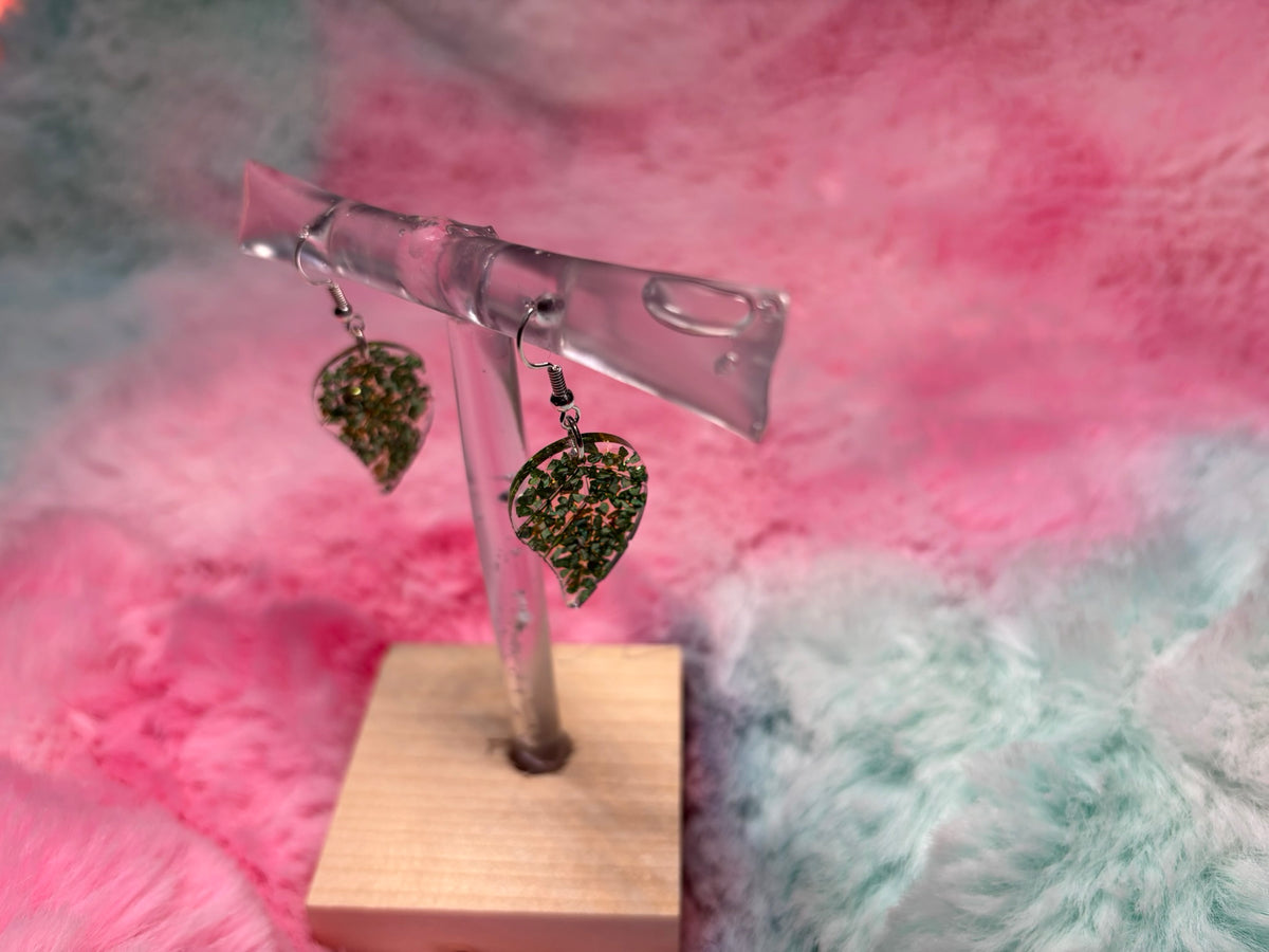 Leaf Hook Dangle Earrings