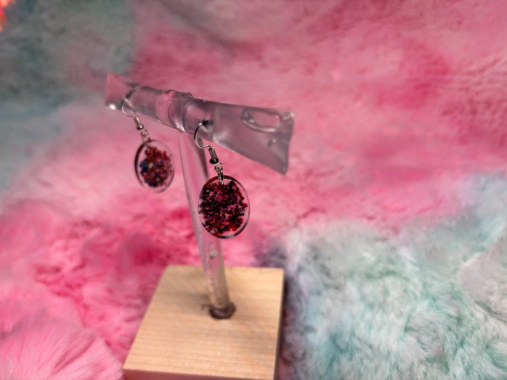 Oval Hook Dangle Earrings