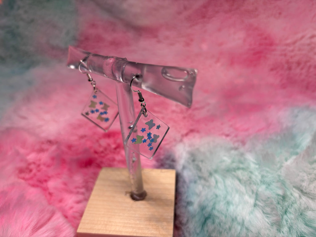 Diamond Hook Dangle Earrings