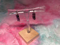 Rectangle Ball Stud Earrings